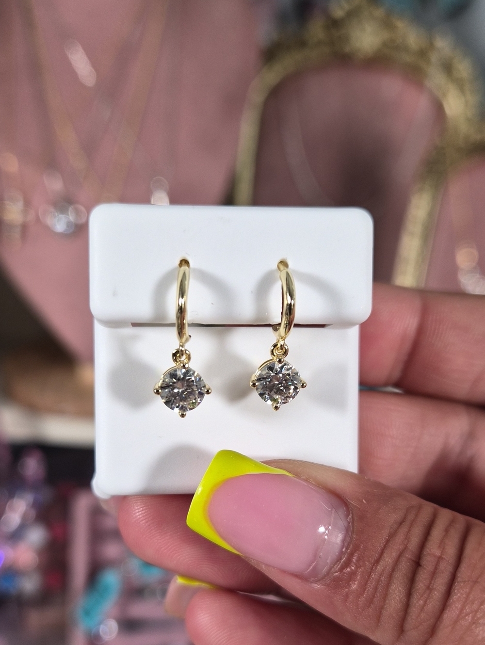 925 Moissanite Dangling Earrings 1.20ct